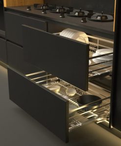 Rổ kéo để chén đĩa Cucina 700mm Mạ Chrome 549.08.205 - 9