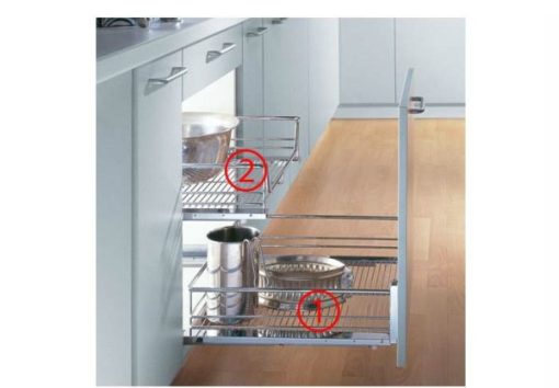 Rổ kéo để xoong nồi rộng Kessebohmer 400mm 540.24.183 gắn cánh tủ - 1