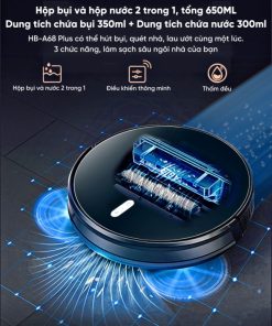 ROBOT HÚT BỤI TỰ ĐỔ RÁC HUBERT HB-A68-PLUS - 17