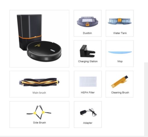 ROBOT HÚT BỤI TỰ ĐỔ RÁC HUBERT HB-A68-PLUS - 3