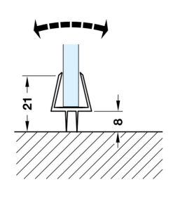 Ron cửa kính cho kính >10-12 mm Hafele 950.06.761 - 5