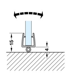 Ron cửa kính cho kính 8-10 mm Hafele 950.06.770 - 6 Ron cửa kính cho kính 8-10 mm Hafele 950.06.770 - 5