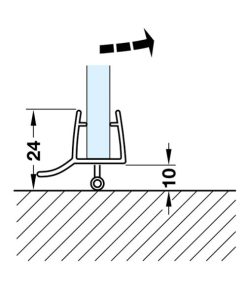 Ron cửa kính cho kính >10-12 mm Hafele 950.06.741 - 5