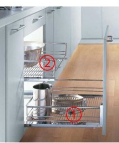 Rổ kéo để xoong nồi rộng Kessebohmer 600mm 540.24.287 gắn cánh tủ