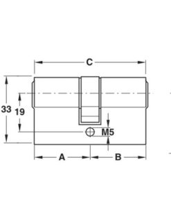Ruột khóa cho ban công 70mm 916.96.017 - 5