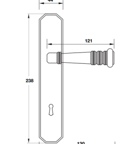 Tay nắm gạt đế dài cổ điển Hafele 901.98.957 - 6 Tay nắm gạt đế dài cổ điển Hafele 901.98.957 - 5