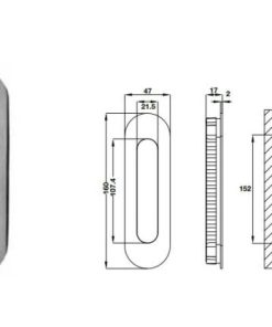 Tay nắm âm Hafele 903.11.950