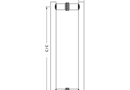 Tay nắm kéo đẩy chữ H 1600mm Hafele 903.01.808 - 3