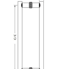 Tay nắm kéo đẩy chữ H 2000mm Hafele 903.01.810 - 5