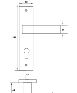 Tay nắm gạt đế dài Hafele 903.98.463 - 5