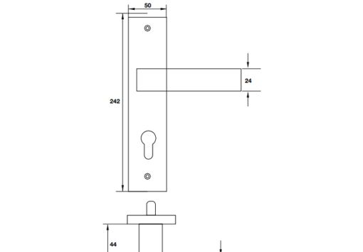 Tay nắm gạt đế dài Hafele 903.98.463 - 3