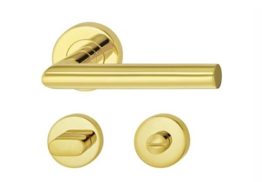 Tay nắm gạt cho cửa vệ sinh màu đồng bóng PVD Hafele 903.93.558 - 1