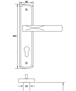 Tay nắm gạt đế dài Hafele 903.98.462 - 5