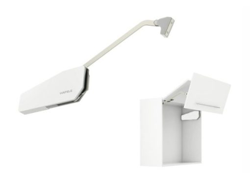 Tay nâng 2 cánh Häfele cao 710-790mm 10.8kg màu trắng 493.05.896 - 1