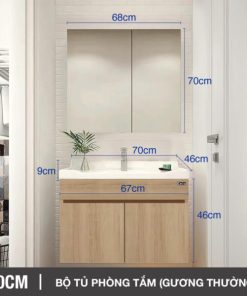Bộ tủ phòng tắm thông minh Enic ST01 - 70cm Gương Thường