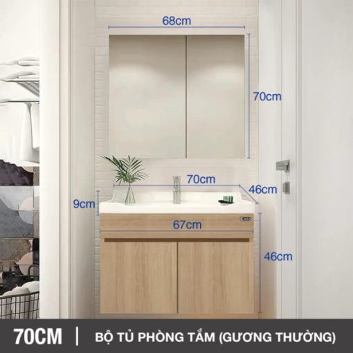 Bộ tủ phòng tắm thông minh Enic ST01 - 70cm Gương Thường - 1