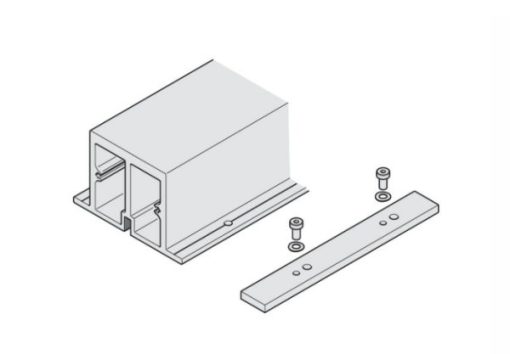 Thanh gia cố cho ray trượt, dành cho hệ thống đôi dài đến 2800 mm mà không có tấm giữa. Có kèm đế nối, độ trũng tối đa của tấm trên tủ -22% - 1