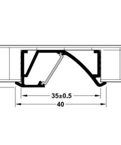 Thanh nhôm gắn âm, góc chiếu nghiêng, kính mờ 833.74.845 - 6 Thanh nhôm gắn âm, góc chiếu nghiêng, kính mờ 833.74.845 - 5