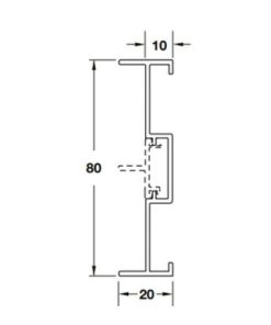 Thanh nhôm nối tường màu đen dài 3m Hafele 403.75.419