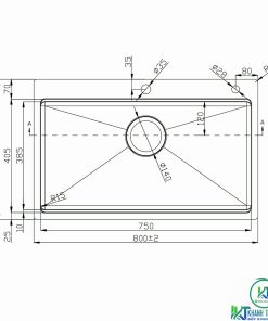 CHẬU RỬA CHÉN BÁT KONOX WORKSTATION TOPMOUNT SINK KN8050TS - 10 CHẬU RỬA CHÉN BÁT KONOX WORKSTATION TOPMOUNT SINK KN8050TS - 9