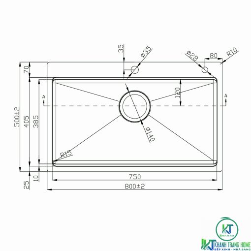 CHẬU RỬA CHÉN BÁT KONOX WORKSTATION TOPMOUNT SINK KN8050TS - 3