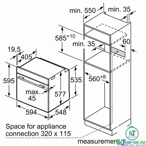 LÒ NƯỚNG ÂM TỦ BOSCH HBG675BB1 SERIE 8 71L NHIỆT PHÂN - 5