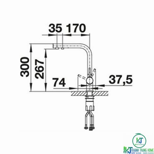 VÒI RỬA CHÉN BÁT BLANCO FONTAS II - Màu sắc: Jasmine - 17