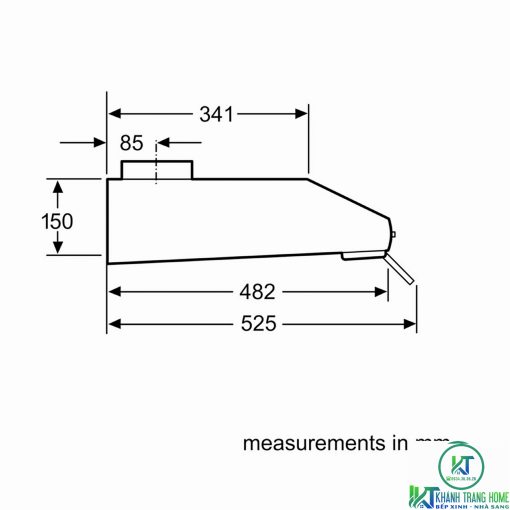 MÁY HÚT MÙI BOSCH DHU635HB SERIE 2 NGANG 60CM - 7