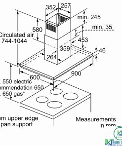 MÁY HÚT MÙI ĐẢO BOSCH DIB091E51 SERIE 6 NGANG 90CM - 22 MÁY HÚT MÙI ĐẢO BOSCH DIB091E51 SERIE 6 NGANG 90CM - 21