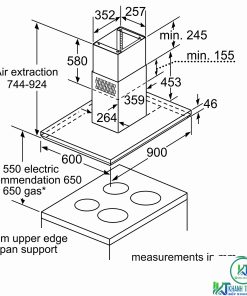 MÁY HÚT MÙI ĐẢO BOSCH DIB091E51 SERIE 6 NGANG 90CM - 24 MÁY HÚT MÙI ĐẢO BOSCH DIB091E51 SERIE 6 NGANG 90CM - 23
