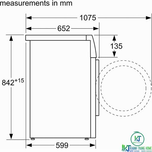 MÁY SẤY BOSCH WQG241000 SERIE 6 SẤY HEATPUMP 9KG - 9