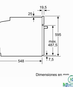 LÒ NƯỚNG ÂM TỦ BOSCH HRA512ES0 SERIE 4 71L MẶT INOX - 33
