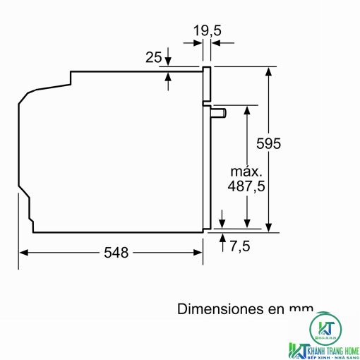 LÒ NƯỚNG ÂM TỦ BOSCH HRA512ES0 SERIE 4 71L MẶT INOX - 17