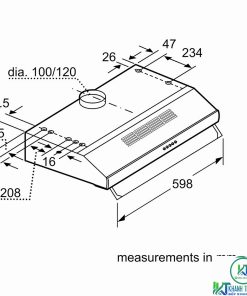MÁY HÚT MÙI BOSCH DHU635HB SERIE 2 NGANG 60CM - 11