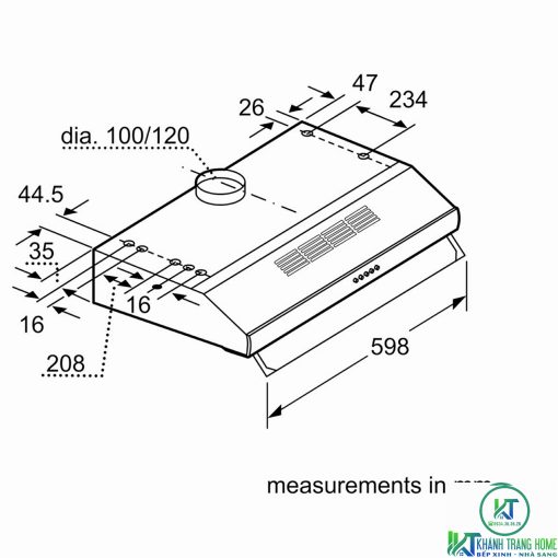 MÁY HÚT MÙI BOSCH DHU635HB SERIE 2 NGANG 60CM - 5