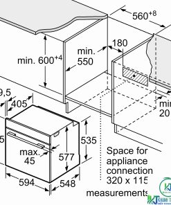 LÒ NƯỚNG ÂM TỦ BOSCH HBG655BS1 SERIE 8 71L ECOCLEAN - 33