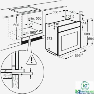 LÒ NƯỚNG ÂM TỦ ELECTROLUX EOB3434BOX 72 LÍT - 25