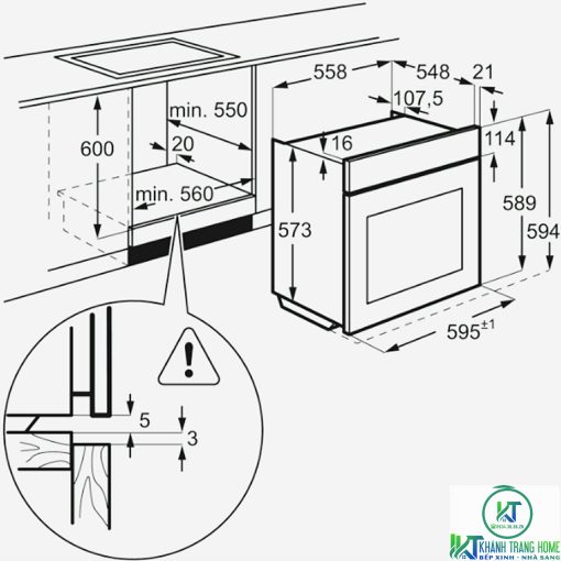 LÒ NƯỚNG ÂM TỦ ELECTROLUX EOB3434BOX 72 LÍT - 13