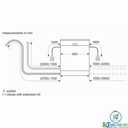 MÁY RỬA BÁT ÂM TỦ BOSCH SMV25BX03R SERIE 2 12 BỘ - 15