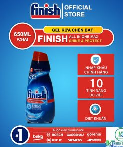GEL RỬA CHÉN BÁT FINISH ALL IN ONE SHINE & PROTECT 650ML CHÍNH HÃNG