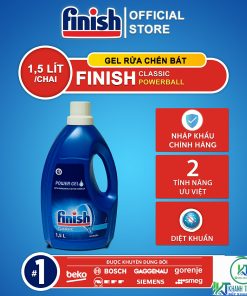 GEL RỬA CHÉN BÁT FINISH CLASSIC 1,5 LÍT CHÍNH HÃNG