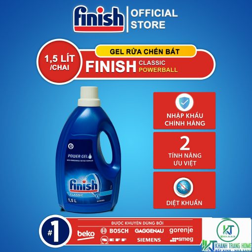 GEL RỬA CHÉN BÁT FINISH CLASSIC 1,5 LÍT CHÍNH HÃNG - 1