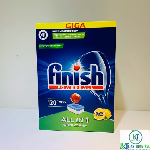 VIÊN RỬA BÁT FINISH ALL IN ONE 120 VIÊN HƯƠNG CHANH CHÍNH HÃNG - 11