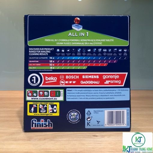 VIÊN RỬA CHÉN FINISH ALL IN ONE 50 VIÊN HƯƠNG CHANH CHÍNH HÃNG - 13
