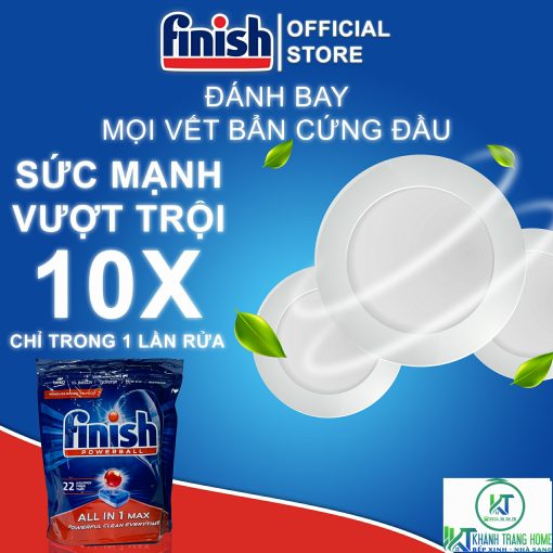 VIÊN RỬA BÁT FINISH ALL IN ONE MAX 22 VIÊN CHÍNH HÃNG - 3