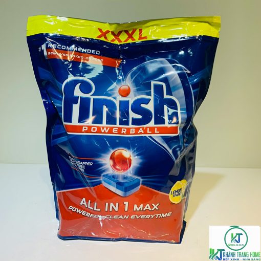 VIÊN RỬA CHÉN BÁT FINISH ALL IN ONE MAX 80 VIÊN HƯƠNG CHANH CHÍNH HÃNG - 11