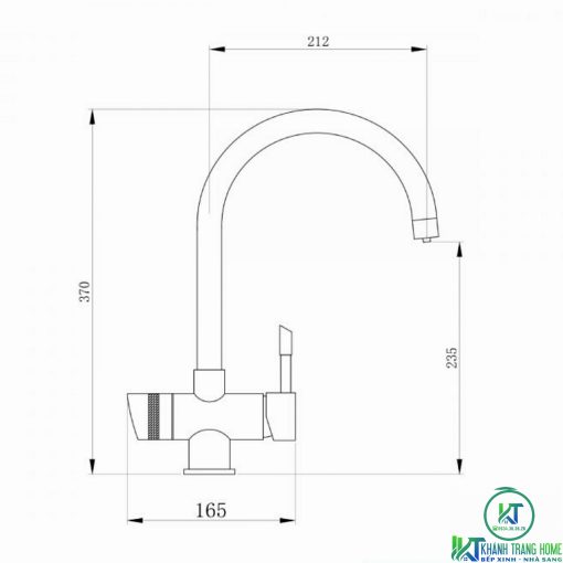 VÒI RỬA CHÉN BÁT KONOX BA ĐƯỜNG NƯỚC KẾT HỢP RO TRIM WATER - 19