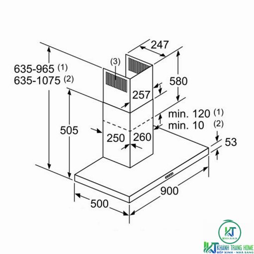 MÁY HÚT MÙI GẮN TƯỜNG BOSCH DWB97DM50B SERIE 4 NGANG 90CM - 11