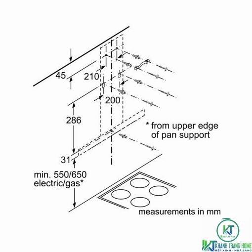MÁY HÚT MÙI GẮN TƯỜNG BOSCH DWB97DM50B SERIE 4 NGANG 90CM - 13