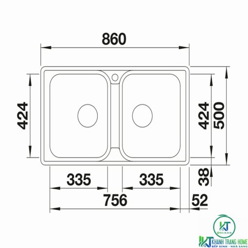 CHẬU RỬA CHÉN BÁT BLANCO LEMIS 8-IF CHROME - 5